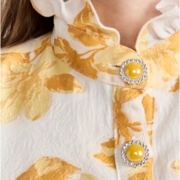 Sister Jane DREAM Oversized Manhattan Floral Jacquard Dress Sz S NWT - Picture 4 of 12